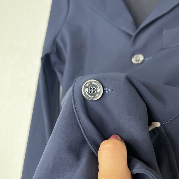 For Horses "Christian" boys show jacket light technical Navy Blue Size 16 - Picture 4 of 10